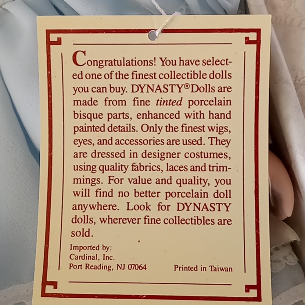 NWT Vintage Porcelain Doll - Picture 9 of 9
